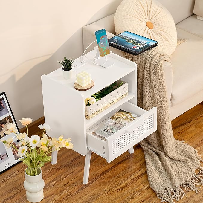 Lerliuo Rattan Nightstands set of 2 - Image 4