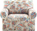 H.VERSAILTEX Floral Pattern Chair Covers Armchair Printed Chair Slip Covers by HVERSAILTEX