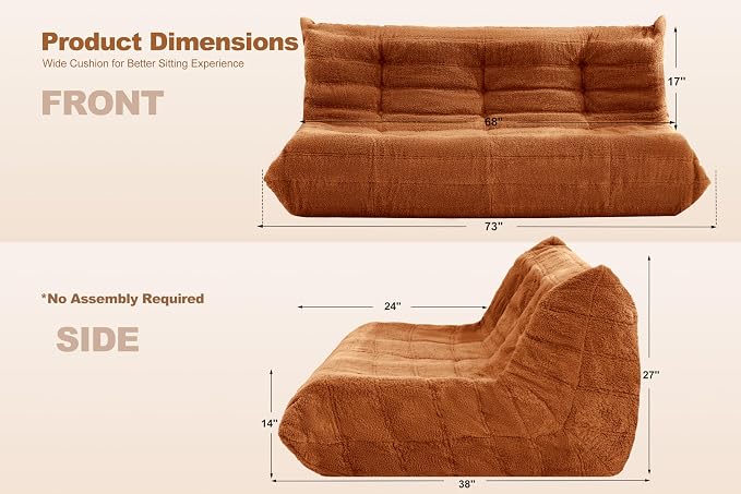 Bean Bag 3-Seater Chair Big Sofa Beanbag Chair - Image 2