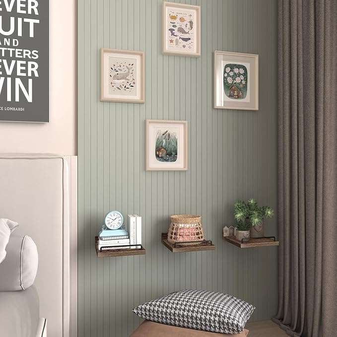 RYOFOBETTO Small Floating Shelf, 6X6 Inches Farmhouse Wall Shelves - Image 4