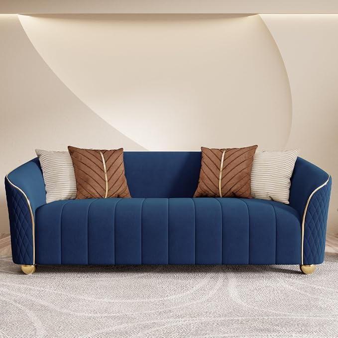 2-Piece Luxury Velvet Sofa Set for Living Room, Elegant Design Couch Set - Image 7