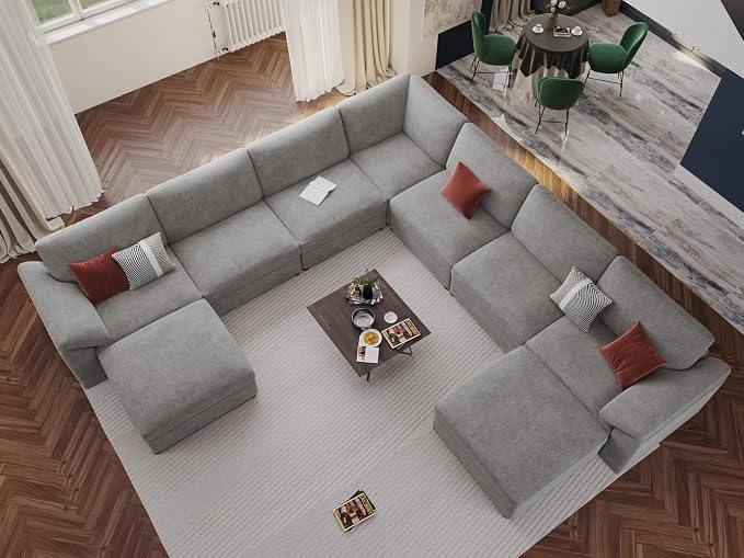 EASE MOOSE Oversized Sectional Modular Sofa, U Shape Sectional Couch Wide Deep - Image 4