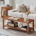 Lerliuo Boho Coffee Tables for Living Room, Rattan Center Table by Lerliuo