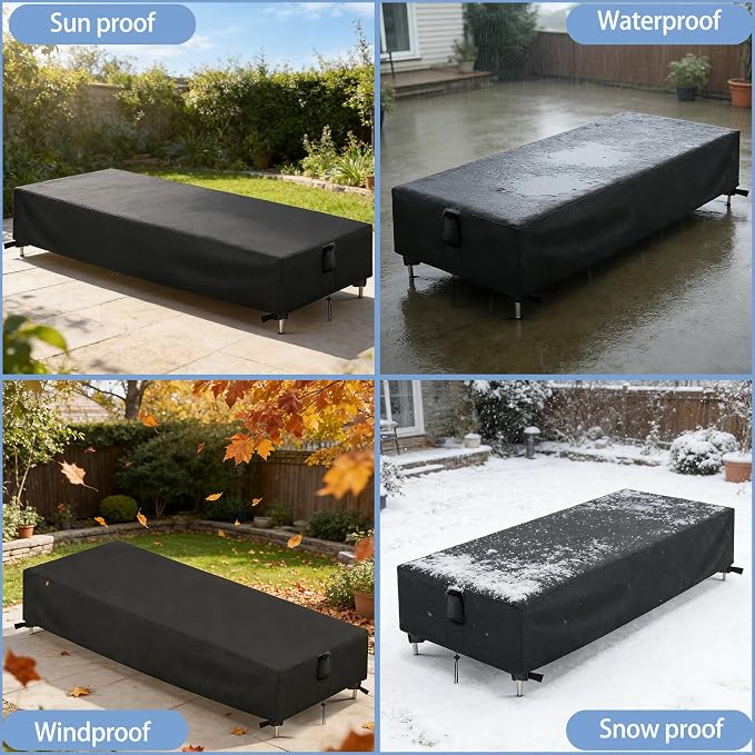 Chaise Lounge Covers, 2 Pack Waterproof Outdoor Lounge Chair Covers - Image 7