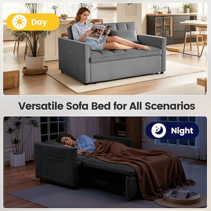 Pull Out Couch, Loveseat Sleeper Sofa Bed - Image 9