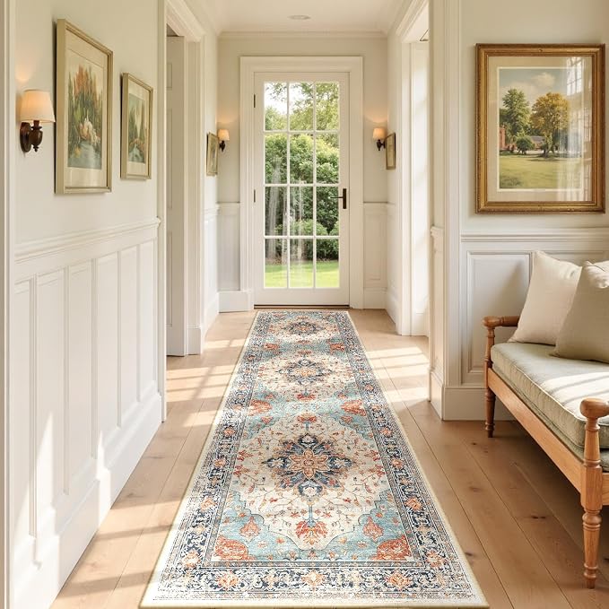 RELEANY Area Rugs 2'x7' Runner Rug Non Slip Washable - Image 2