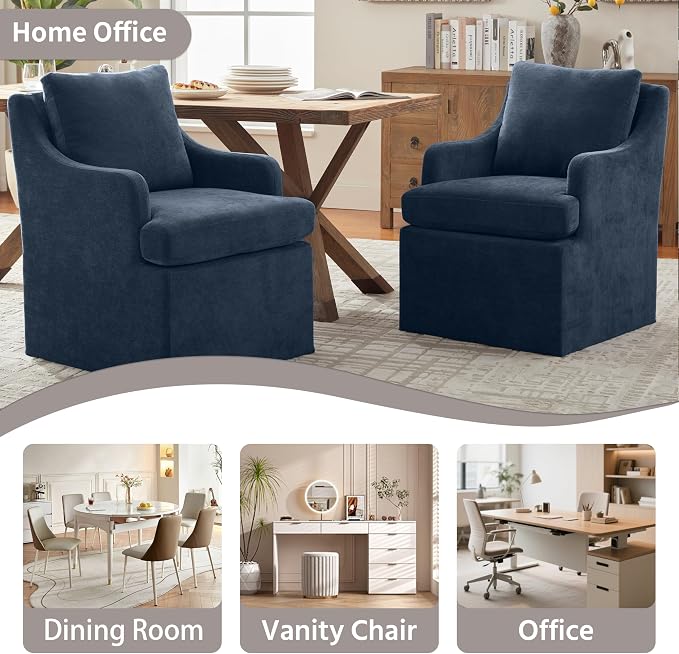 VKNOW Upholstered Dining Chairs Set of 2, Modern Kitchen Chairs Dinner Chairs - Image 6