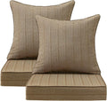 Outdoor Deep Seat & Back Cushion Set, 24 x 24 Inch Water Repellent and Fade by Supflourishia