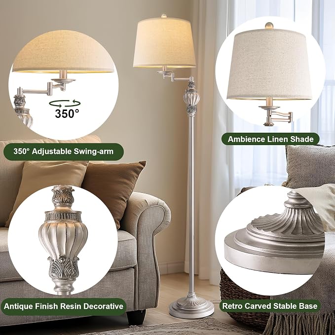 G-SAFAVA 61" Vintage Floor Lamp - Image 6