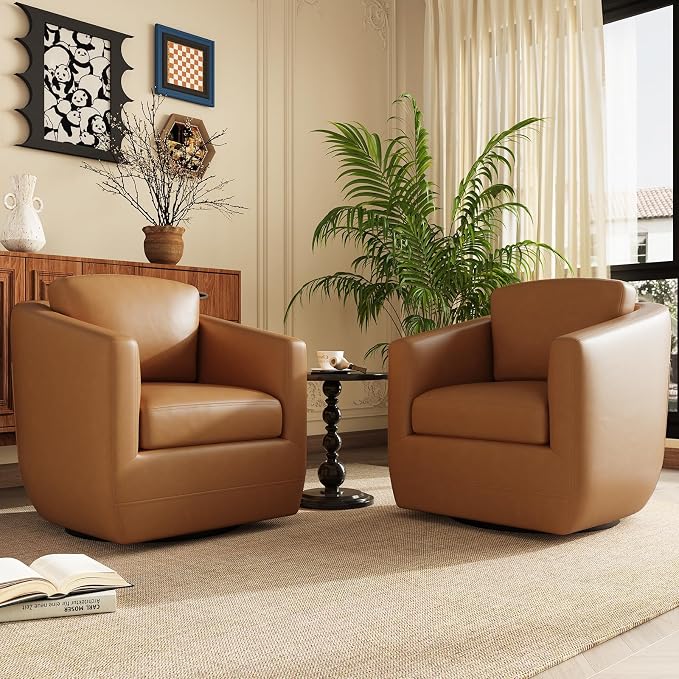 COLAMY 360° Swivel Accent Chair - Image 3