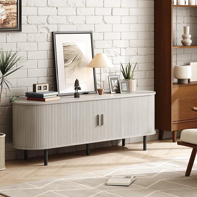 ONBRILL 63" TV Stand with Power Outlet - Image 4