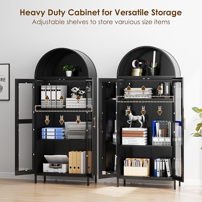 VEXPOR 73" Tall Arched Bookcase - Image 7