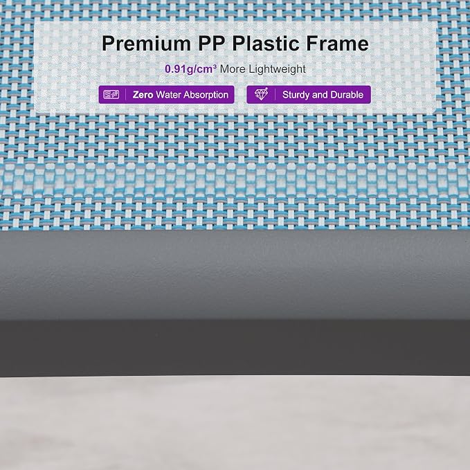 PURPLE LEAF Patio Chaise Lounge Chair Outside Aluminum Plastic Stackable - Image 5