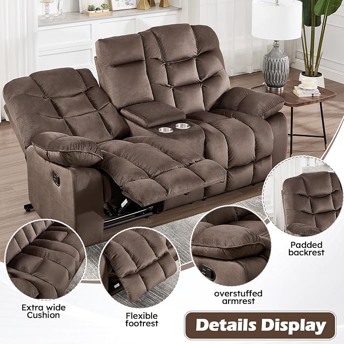 HAOMARKETS 2-Piece Recliner Sofa Set, Include Single Power Recliner Chair - Image 6