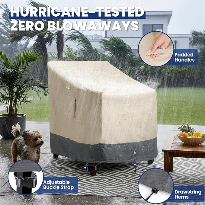 Extra Heavy Duty Patio Rocking Chair Covers Waterproof - Image 5
