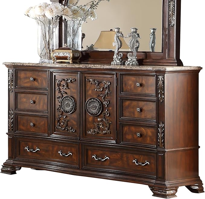 First of a Kind Santa Monica Traditional 4 Piece King Bedroom Set - Image 5
