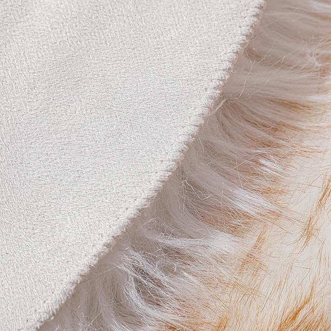 linmopm Faux Fur Rug Sheepskin Shag Fluffy Fuzzy 2x3 ft Small Rugs - Image 7