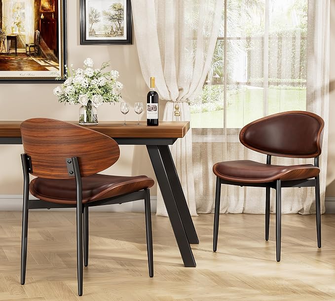 YaFiti Dining Chairs Set of 2, Dining Room and Kitchen Chairs, Mid Century by YaFiti