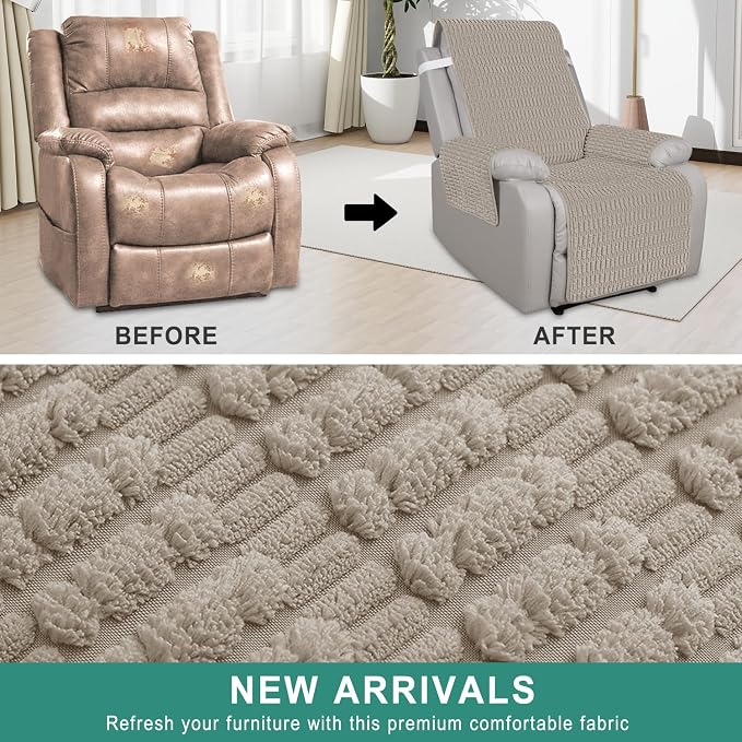 Foxdecor Recliner Chair Covers, Recliner Cover Non-Slip Chair Covers, Washable - Image 4