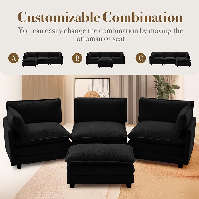 ROWHY 112'' Modular Sectional Cloud Couch - Image 4