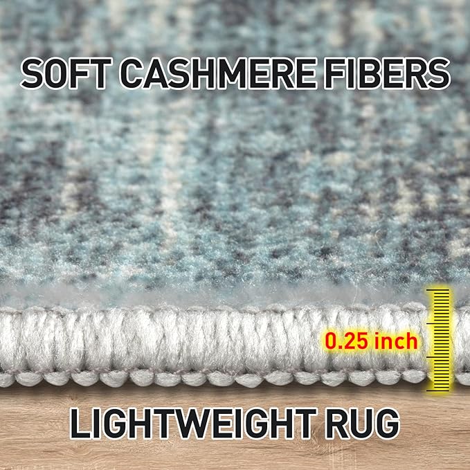 4x6 Area Rugs Washable Rug: Modern Abstract Living Room Rug Soft Anti-Skid Thin - Image 6