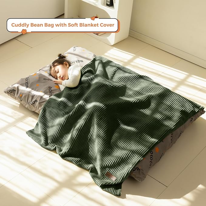 MAXYOYO 3 in 1 Kids Bean Bag Chair Couch, Convertible Chair Folds from Bean Bag - Image 5