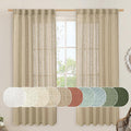 LAMIT Linen Blended Curtains for Bedroom, Faux Linen Textured Light Filtering by LAMIT