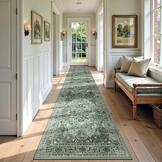 RELEANY Area Rugs 2'6''x12' Runner Rug Non Slip Washable by RELEANY