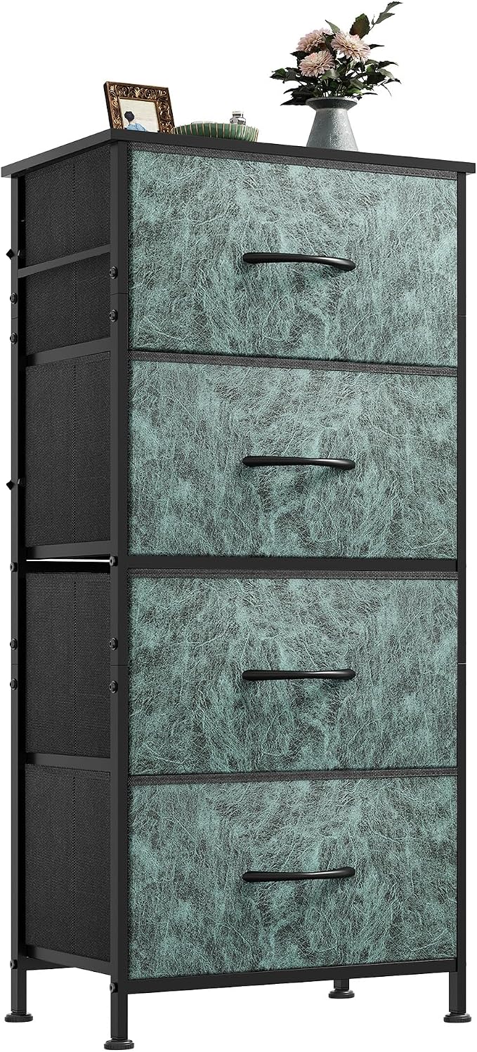 WLIVE Dresser with 4 Drawers, Storage Tower, Organizer Unit, Fabric Dresser by WLIVE