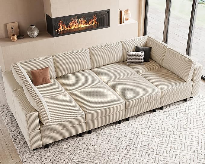Belffin 114.2" 8 Seats Modular Sectional Sofa by Belffin