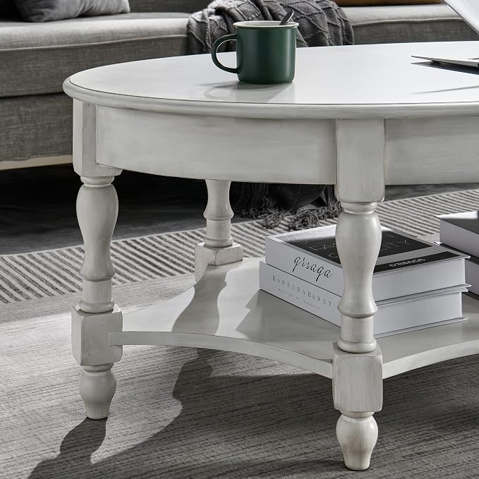 Solid Wood Oval Coffee Table - Image 7