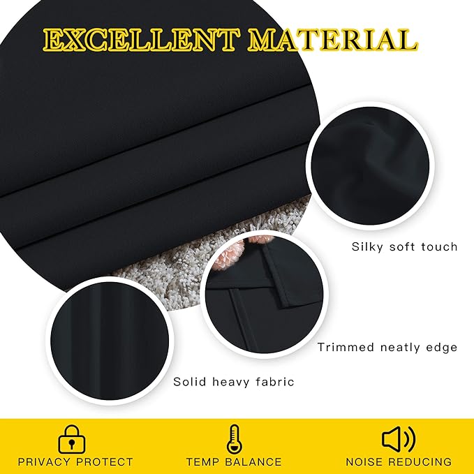 NICETOWN Blackout Curtain Panels 66 inches - Image 4