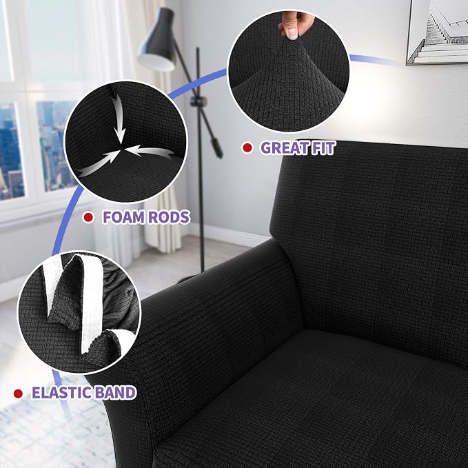 ZNSAYOTX 2 Piece Chair Covers for Living Room - Image 3