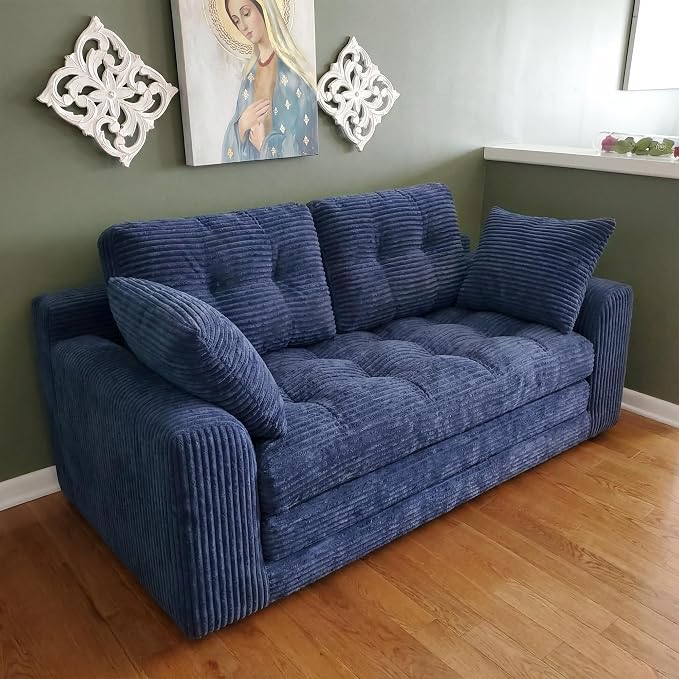 Homkdom Convertible Loveseat Sleeper, Space-Saving Folding Sofa Bed - Image 8