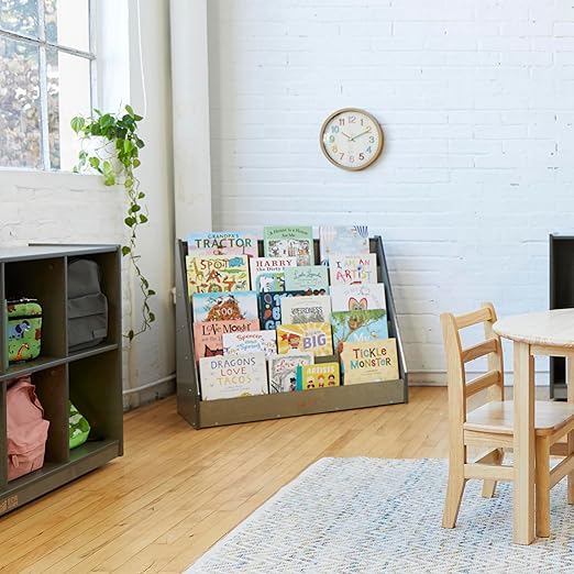 ECR4Kids Single-Sided Wooden Book Storage and Display, Montessori Furniture - Image 2