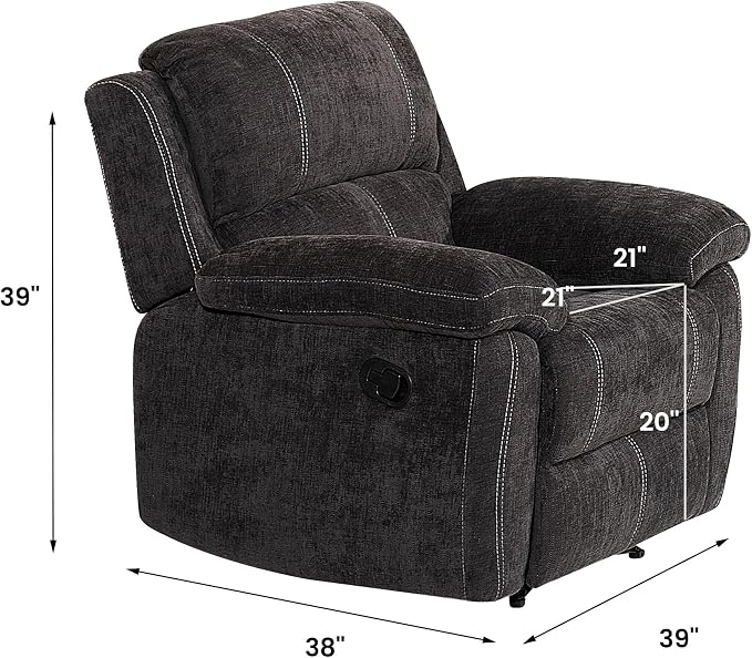 Betsy Furniture Modern Fabric Recliner Sofa Set, Loveseat w/Console, Recliner - Image 2