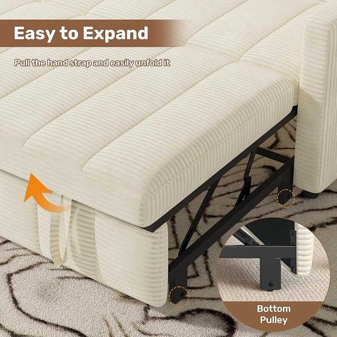 Nebuaegis Sleeper Sofa Bed, 3-in-1 Convertible Pull Out Couch - Image 7