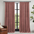 RYB HOME Pink Velvet Curtains 102 inches by RYBHOME