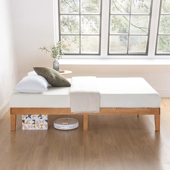 Mellow Naturalista Classic 12-Inch Solid Wood Platform Bed | Wooden Slats - Image 4