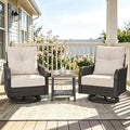 Outdoor Swivel Rocker Chairs, Wicker Swivel Rocking Chairs by COMLAXFIELD