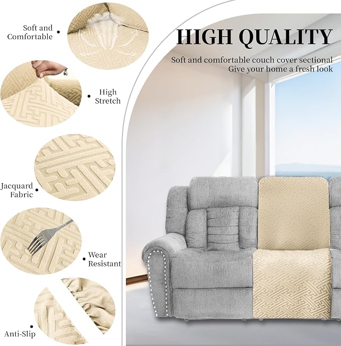 100% Waterproof Sectional Recliner Couch Covers - Image 5