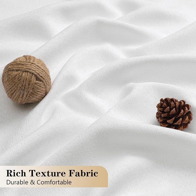 OVZME White Valance for Windows, Light Filtering Thick Textured Small Kitchen - Image 4