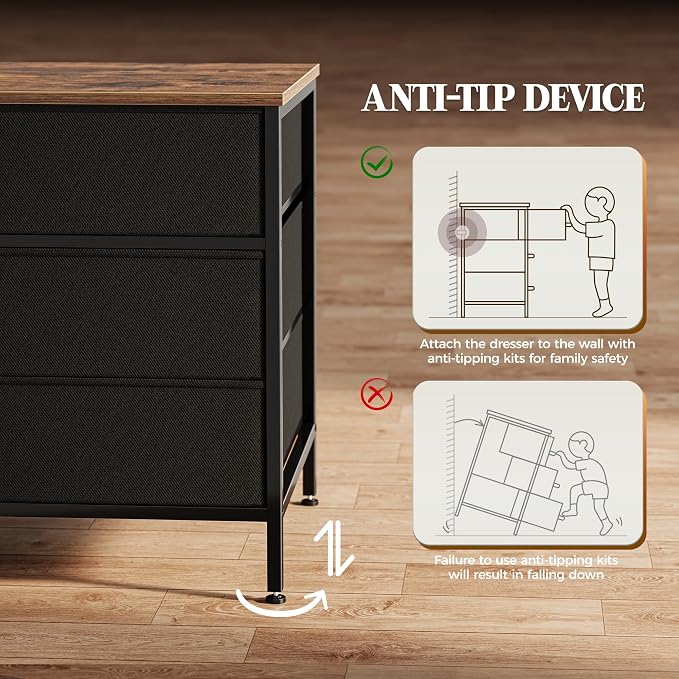 Huuger 63 Inch Dresser for Bedroom, Long Dresser - Image 8