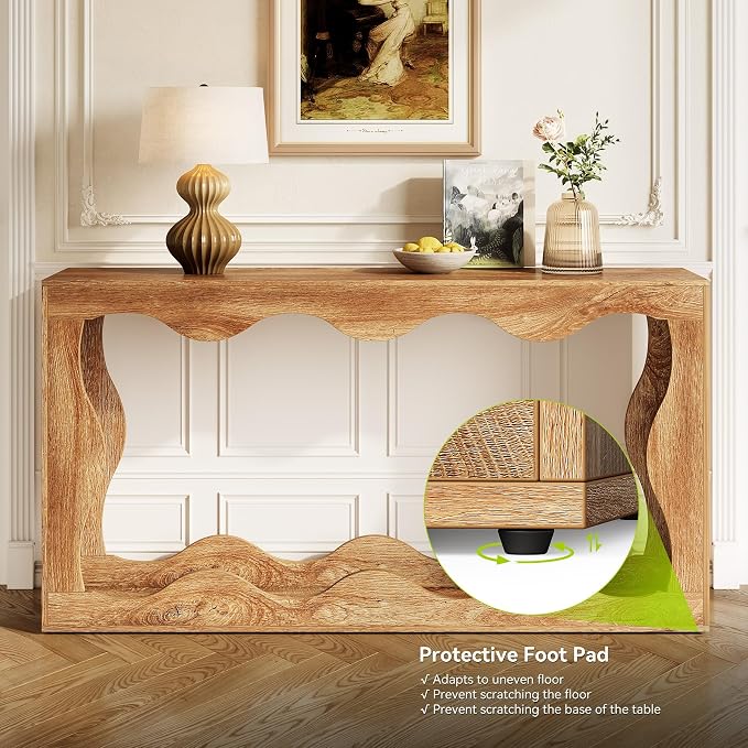 LITTLE TREE 63-Inch Console Table, Chic Design, Sofa Table Behind Couch - Image 6