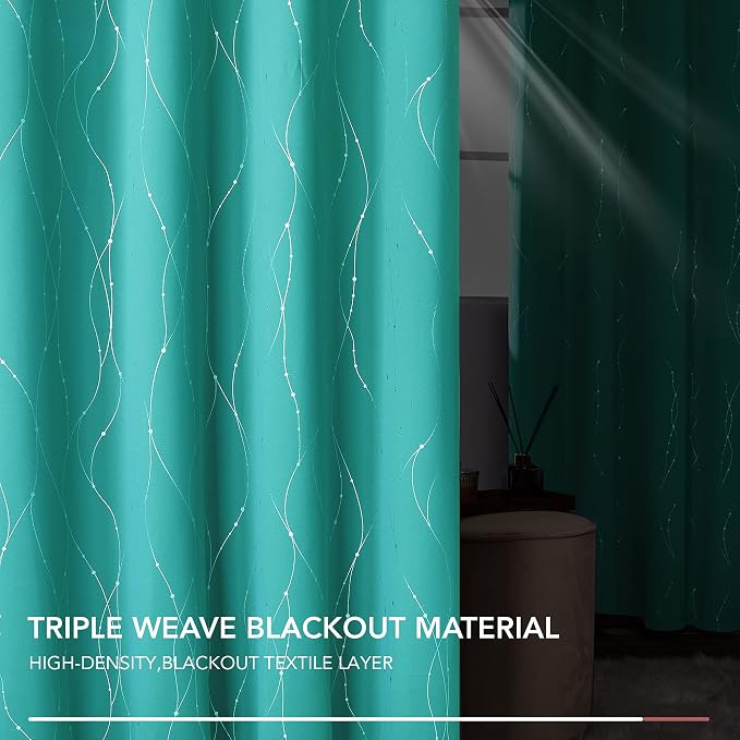 Deconovo Blackout Curtains for Sliding Door, Thermal Insulated Soundproof Drapes - Image 5