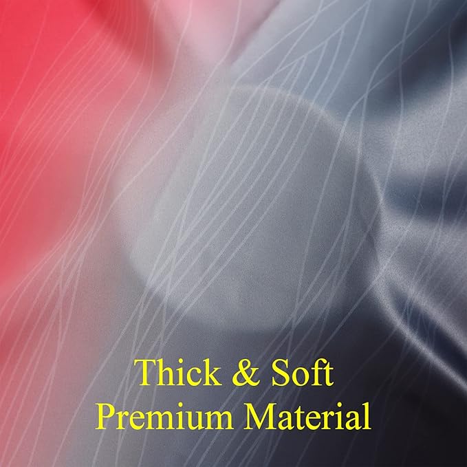 Estelar Textiler Ombre Red and Black Curtains 63 Inch Length 2 Panels, 100% - Image 8