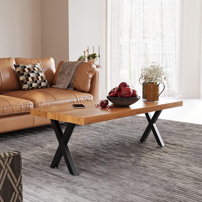 Bench Legs 16 Inch, X-Shaped Metal Coffee Table Legs, Table Legs Set of 2 - Image 4