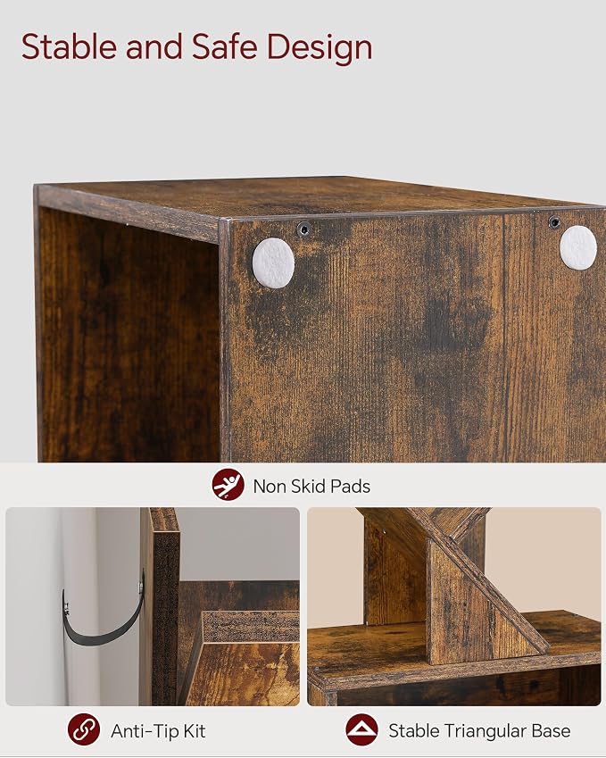 SUNMORY 6 Tier Tree Bookshelf, Small Bookcase - Image 6