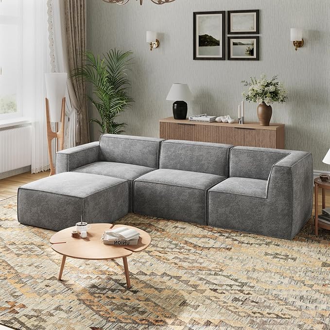 Novilla 109" Modular Sectional Sofa, No Assembly Cloud Sectional Couch by Novilla