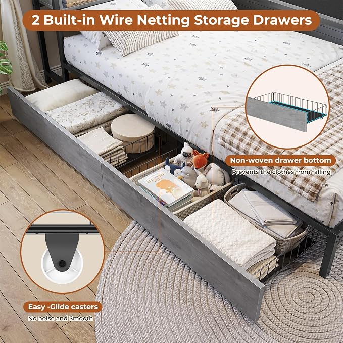 DICTAC Corner Bed Frame Twin XL - Image 7